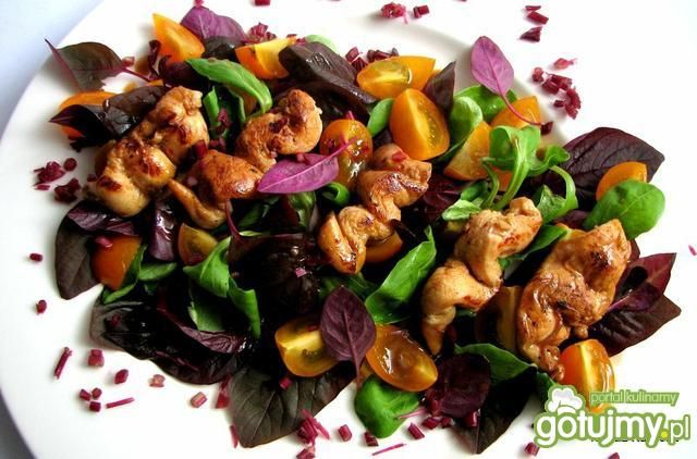 Sałatka z amarantusa i roszponki 