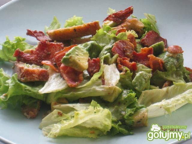 Salatka z avokado i boczkiem Salatka z avokado i boczkiem
