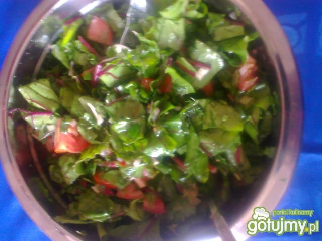 sałatka z botwinki z pomidorami, cebulką sałatka z botwinki z pomidorami, cebulką