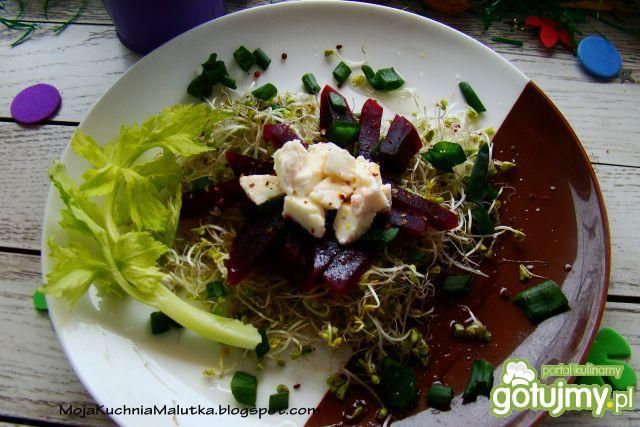 Sałatka z buraczków i kiełków  Sałatka z buraczków i kiełków