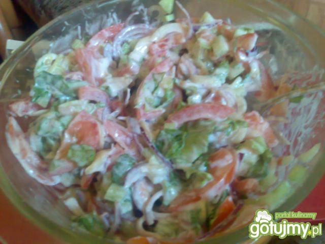 Sałatka z czerwoną cebulą Sałatka z czerwoną cebulą