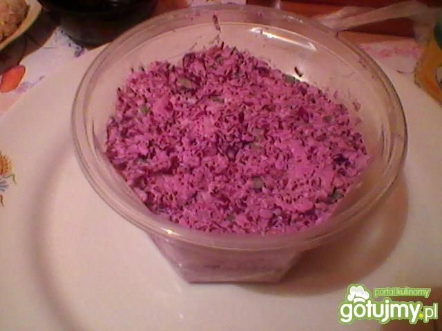 Sałatka z czerwonej kapusty z majonezem