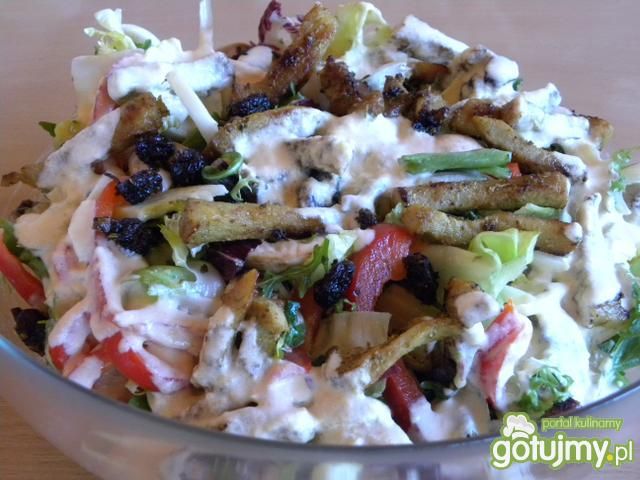 Sałatka z dressingiem pomarańczowym