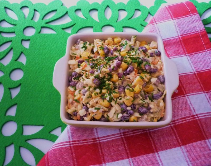 Sałatka z fasolką adzuki Sałatka z fasolką adzuki