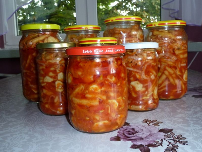 Sałatka z fasolki szparagowej z ogórkami - w słoik Sałatka z fasolki szparagowej z ogórkami - w słoik