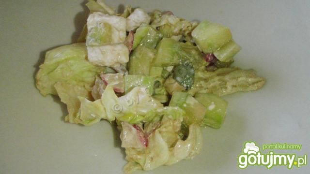 Sałatka z fetą i ogórkiem  Sałatka z fetą i ogórkiem