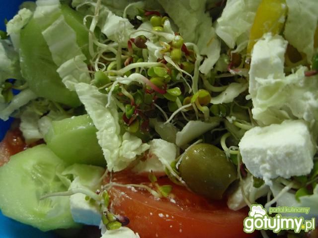 Sałatka z fetą i oliwkami 4