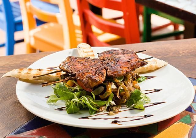 Sałatka z grillowanych warzyw + kurczak