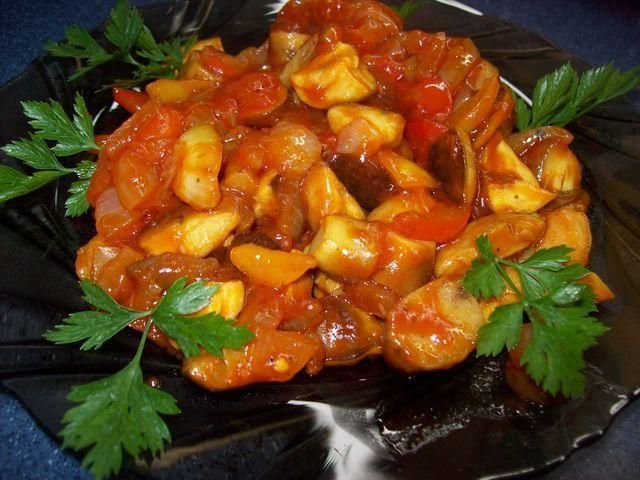 Sałatka z grzybów z papryką 