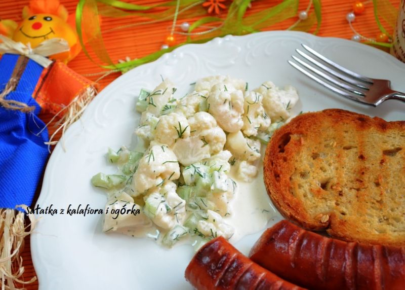 Sałatka z kalafiora i ogórka