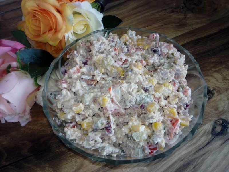 Sałatka z kaszą jaglaną i kaczką