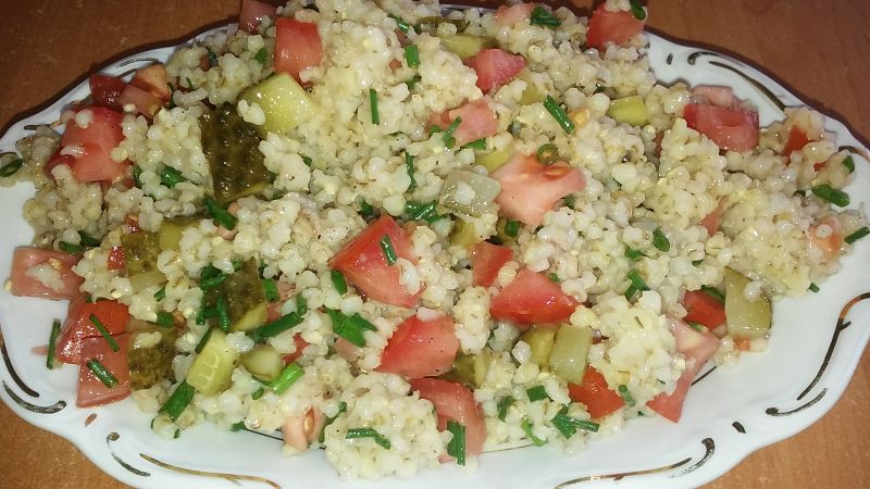 Sałatka z kaszą jęczmienną