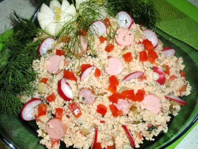 Sałatka  z kaszy kuskus na szybko