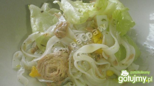 Sałatka z kawałkami tuńczyka