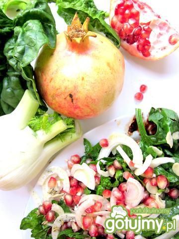 Sałatka z koprem włoskim i granatem  Sałatka z koprem włoskim i granatem