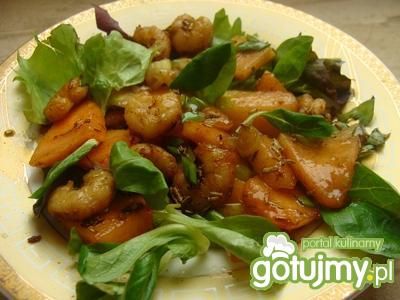 Sałatka z krewetkami i melonem 