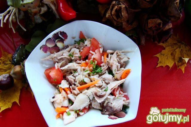 Sałatka z kurczaka i ryżu 