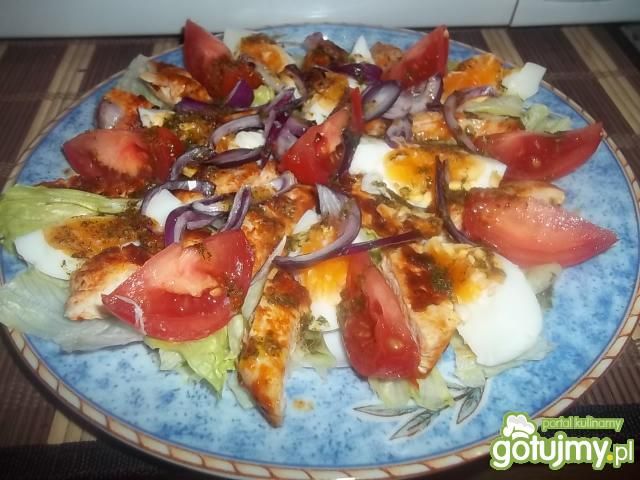 Sałatka z kurczakiem i jajkami