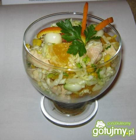 Sałatka z kurczakiem i pomarańczem 