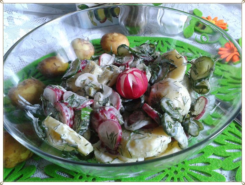 Sałatka z młodych ziemniaków w wersji fit Sałatka z młodych ziemniaków w wersji fit
