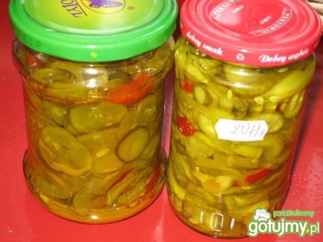 Sałatka z ogórków i papryki- na zimę Sałatka z ogórków i papryki- na zimę