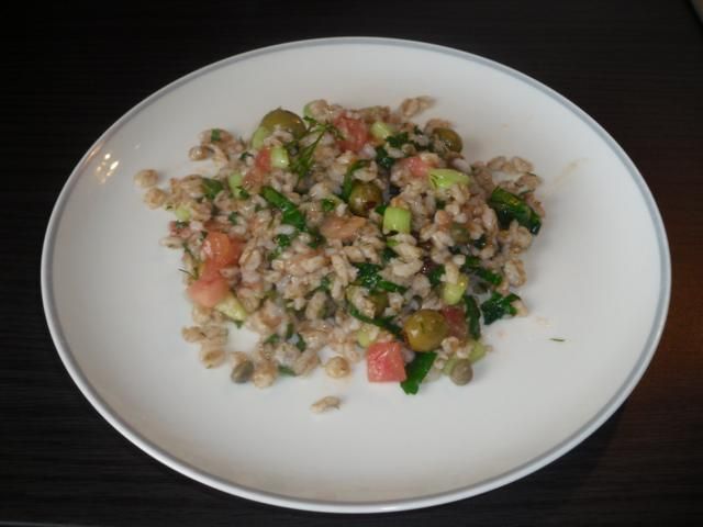 Salatka z orkiszu. Salatka z orkiszu.