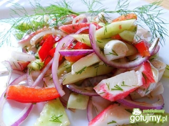 Sałatka z paluszków surimi 3 Sałatka z paluszków surimi 3