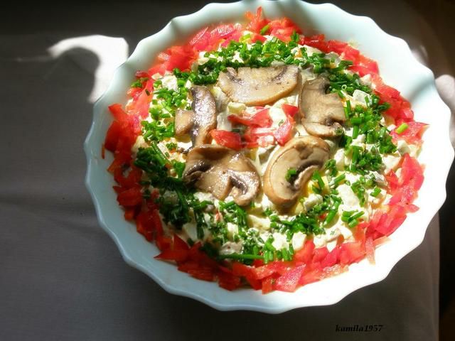 Sałatka z pieczarkami