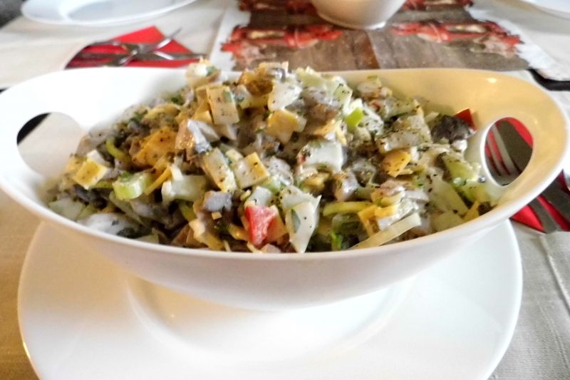 Sałatka z pieczarkami