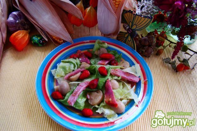 sałatka z pieczarkami o smaku chilli