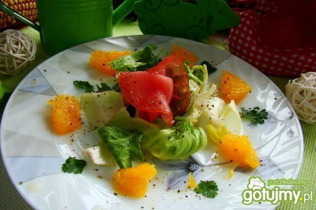 Sałatka z pomarańczą i carpaccio