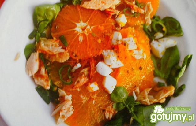 Sałatka z pomarańczy z makrelą