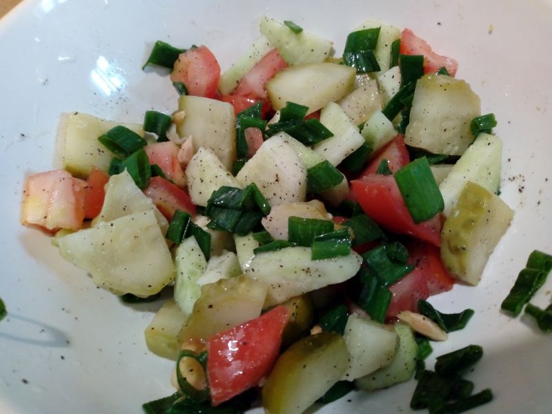 Sałatka z pomidora i ogórków Sałatka z pomidora i ogórków