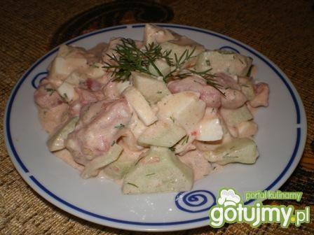 Sałatka z pomidorów, jaj i ogórków Sałatka z pomidorów, jaj i ogórków