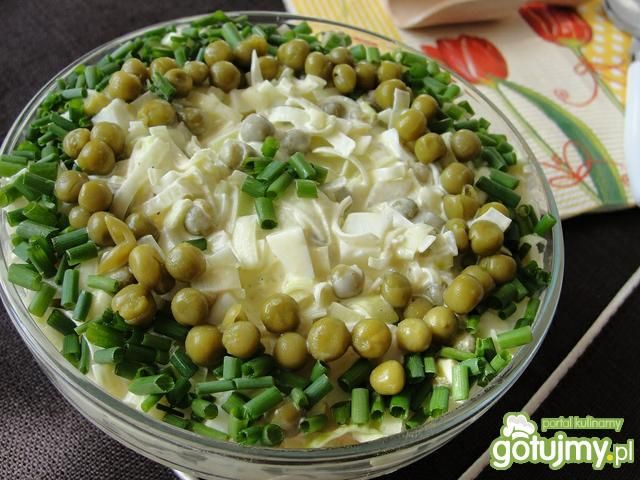Sałatka z pora i groszku
