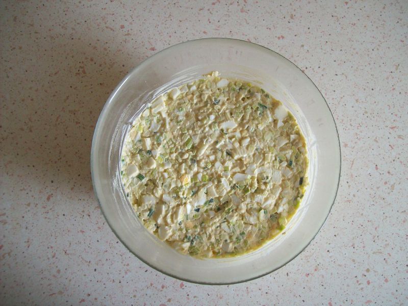 Sałatka z pora i jajek "NIC"