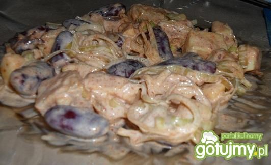 Sałatka z porem i fasolą