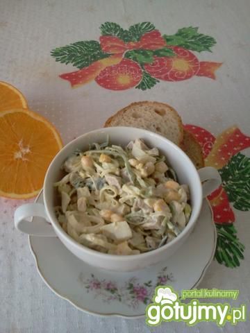 Sałatka z porem i kukurydzą