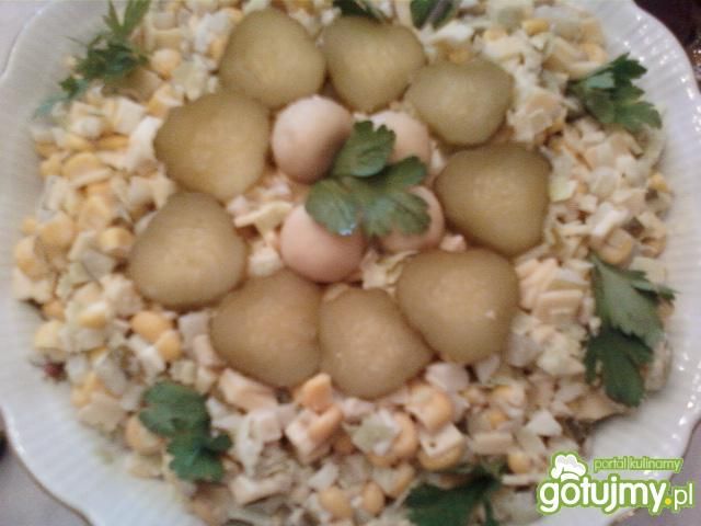 Sałatka z porem i kukurydzą 3