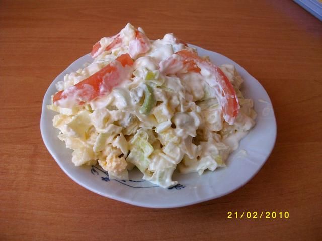 Sałatka z porów, jaj i ziemniaków