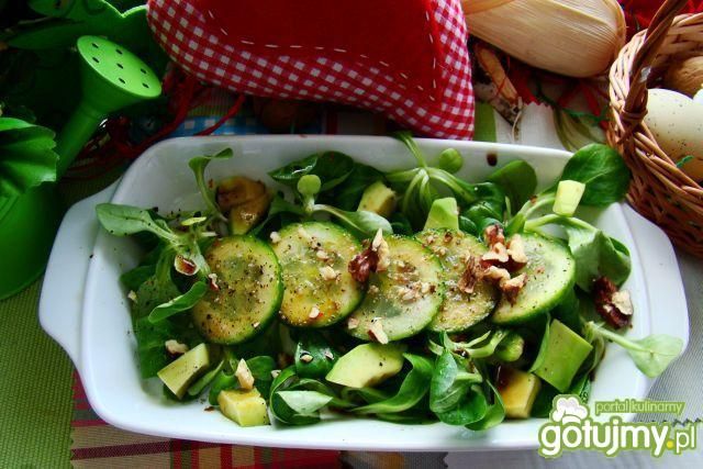 Sałatka z roszpunki  i z avokado
