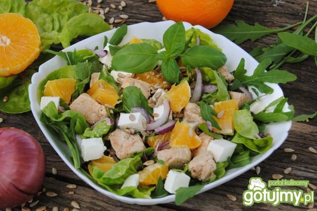 Sałatka z rukolą i nutą pomarańczy