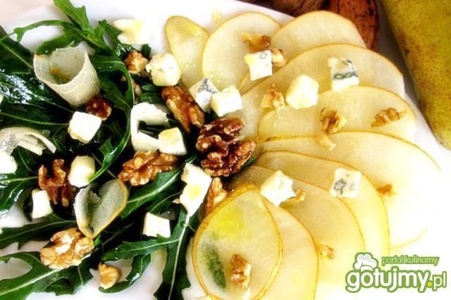 Sałatka  z rukoli ,gruszek i gorgonzoli