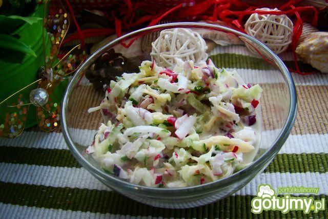 Sałatka z rzodkiewek i ogórka zielonego 