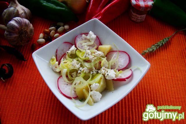 Sałatka  z rzodkiewki i sera fety 