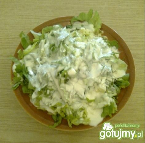 Sałatka z sałaty, ogórka i pora Sałatka z sałaty, ogórka i pora