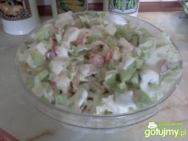 sałatka z serem feta ( z sałatą lodową )