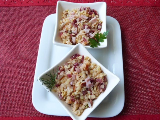 Sałatka z soczewicy z botwiną