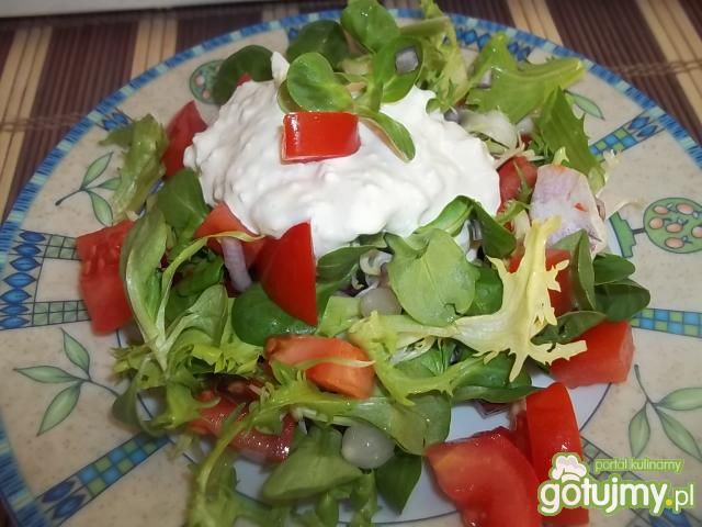 Sałatka z sosem twarożkowym Sałatka z sosem twarożkowym