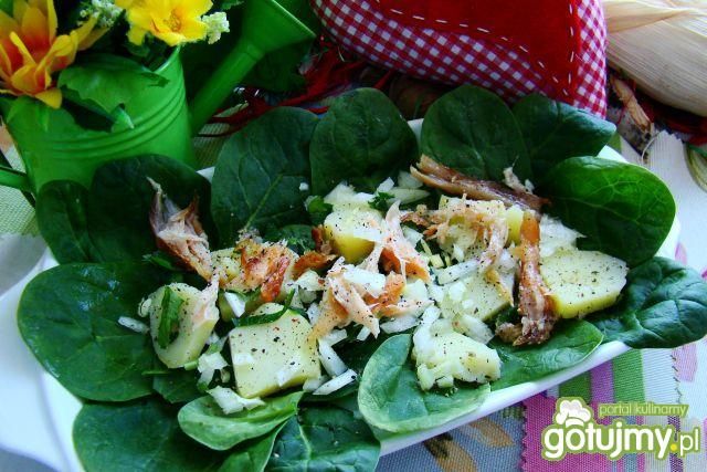 Sałatka z szpinaku i kartofli 